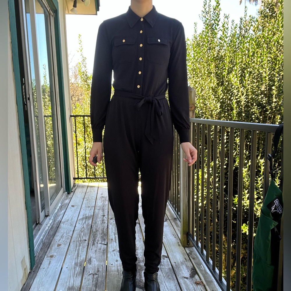 Ralph Lauren Black Buttoned Jumpsuit